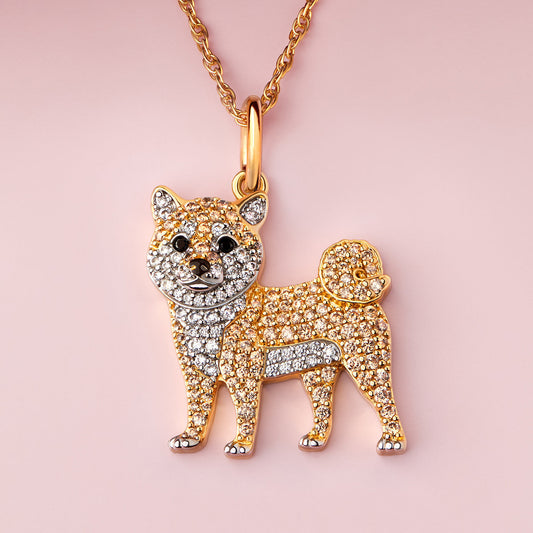 Collar + Colgante Shiba Inu | Chapado en Oro de 18K