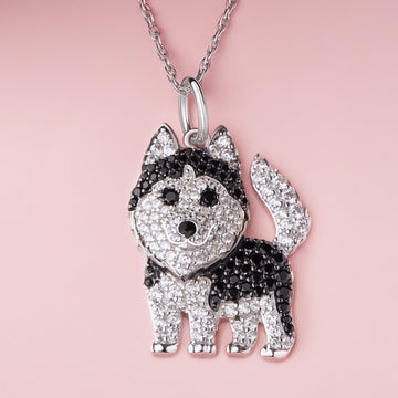 Collar + Colgante de Husky Siberiano | Plata de Ley 925